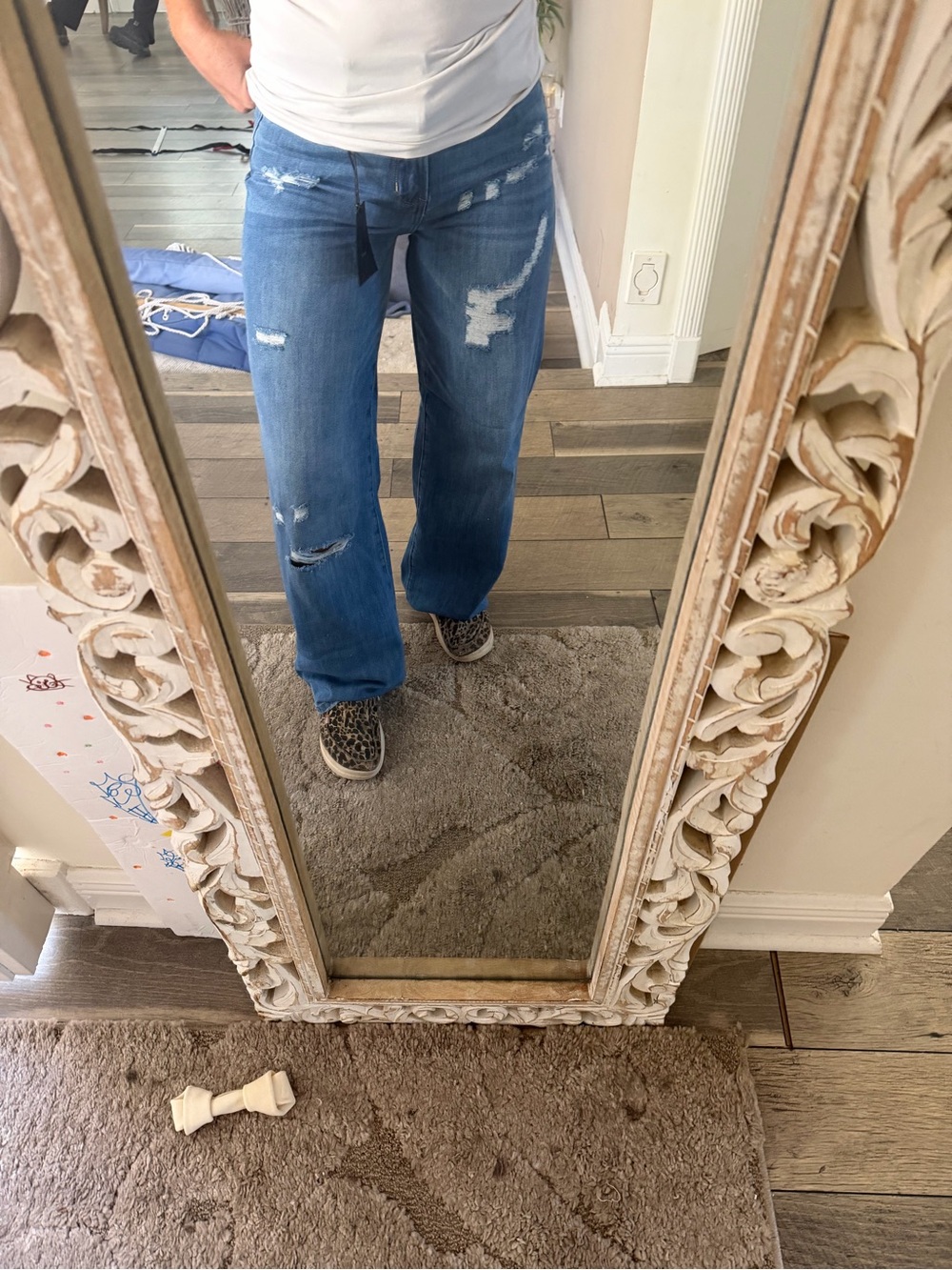 Distressed Blue Wide-Leg Jeans- 32 inseam - various sizes NWT